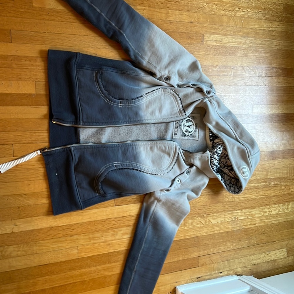 lululemon athletica gray ombré zip-up hoodie